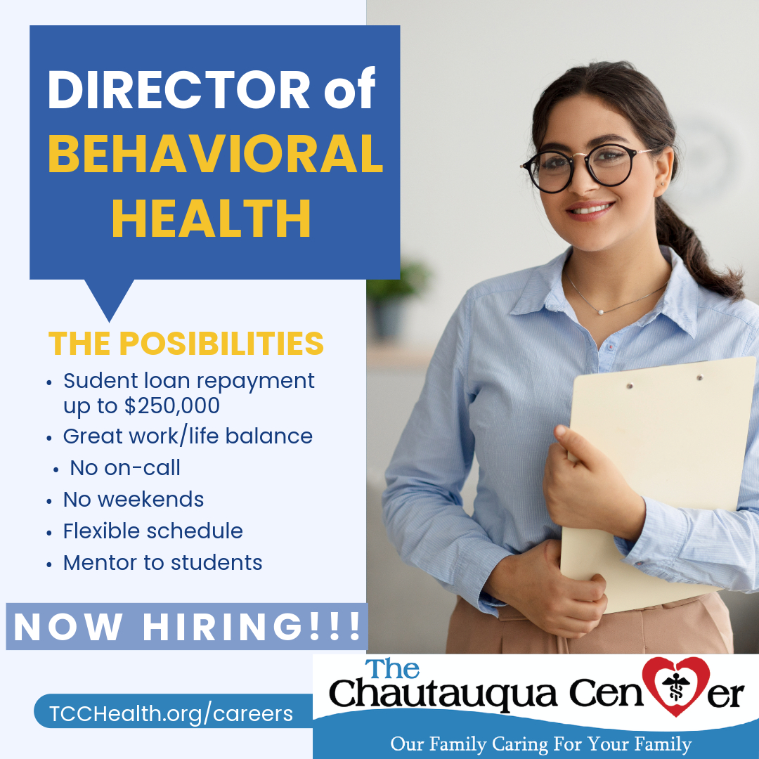 The Chautauqua Center, TCC Health Hiring Director of Behavioral ...